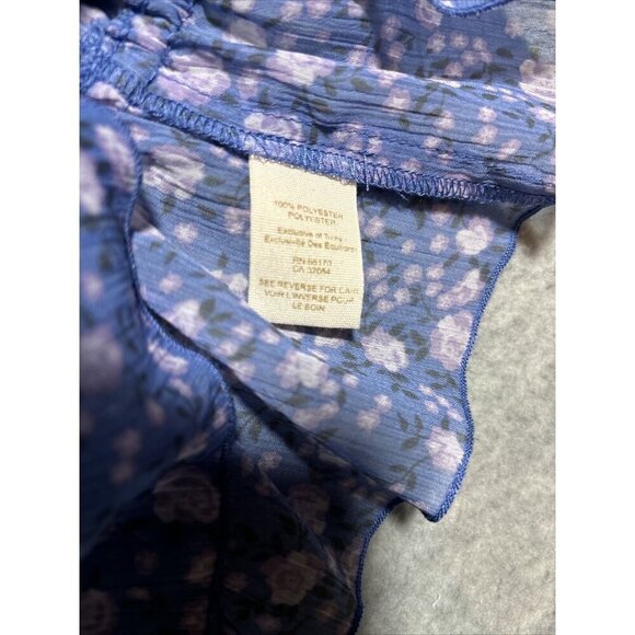 Free People  Shirt Sz M Floral Embroidered Cottage Peasant‎ Boho Floral - Picture 6 of 7